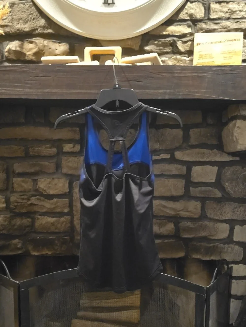 Colosseum UK Black and Royal Blue Racerback Tank Top - Picture 2 of 4